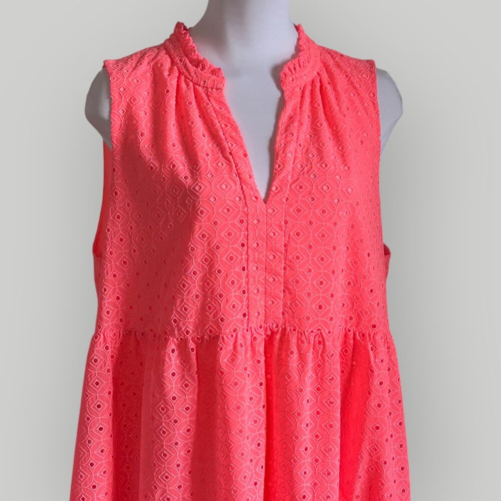 Lilly Pulitzer Women's NOVELLA DRESS Coral Mini Medallion Chiffon New w/Tags XL - Picture 3 of 8